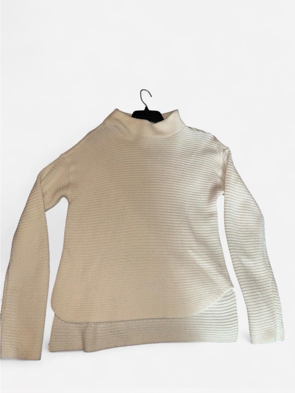 Westbound Cream Ribbed mock Neck Sweater - Picture 2 of 4